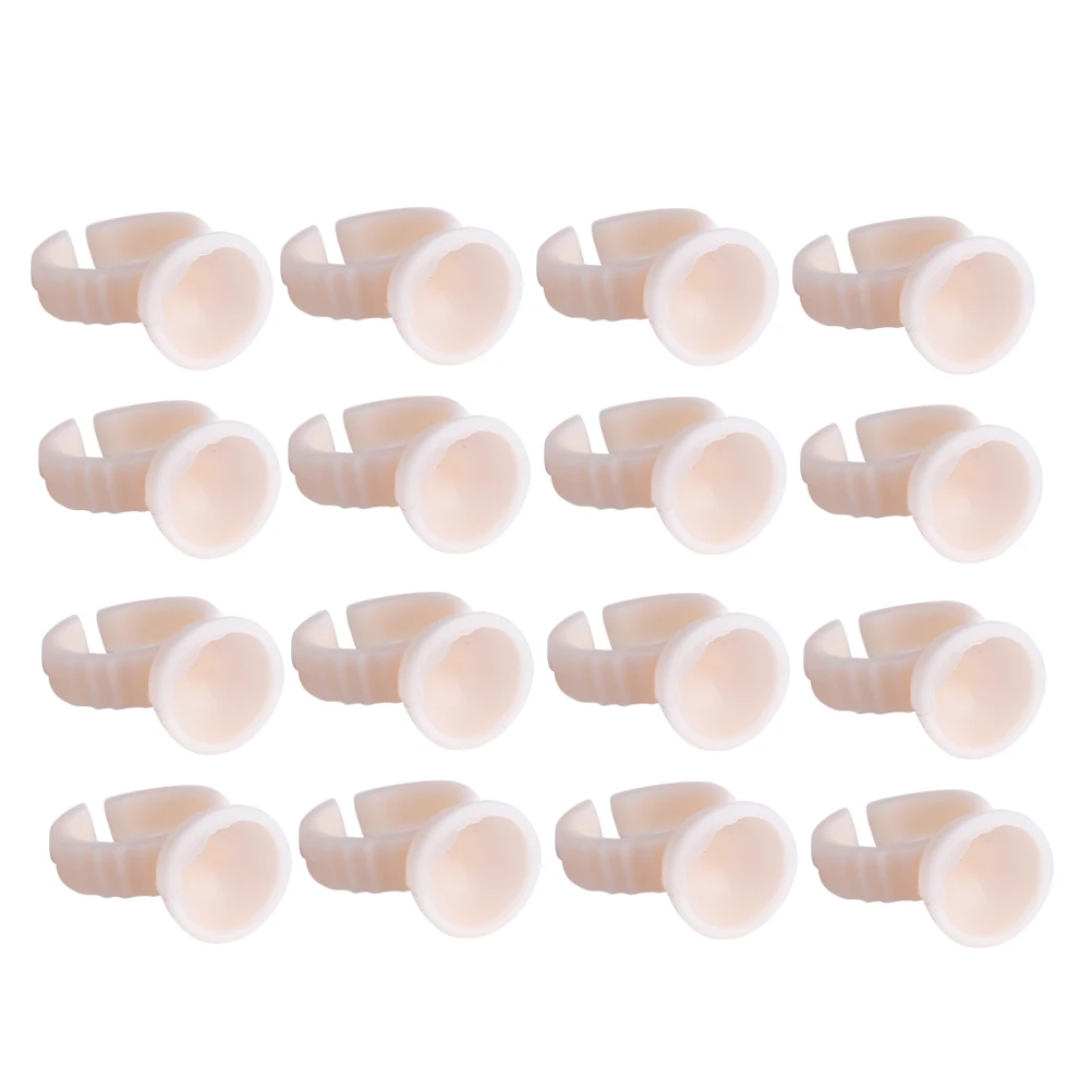 

100 Pcs Silicone Coloring Cup Eyebrow Tattoo Pigment White Disposable Ink Cups Professional Artists Tool Makeup Accessories