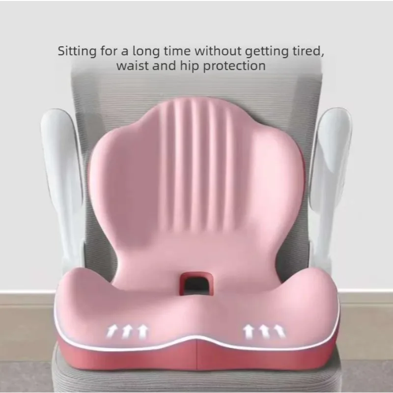 New long-sitting back support cushion for office, integrated backrest for seat, vehicle-mounted main driver's extended cushion