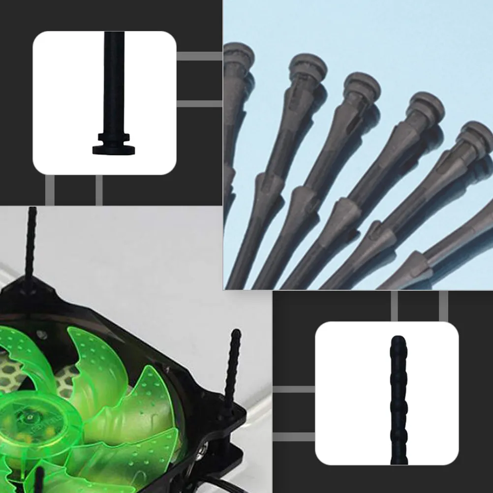 20 pcs CPU Fan Heatsink Cooling Computer Case Halloween Christmas New Year Pc Fan Rubber Mount Fan Vibration Screw Kit