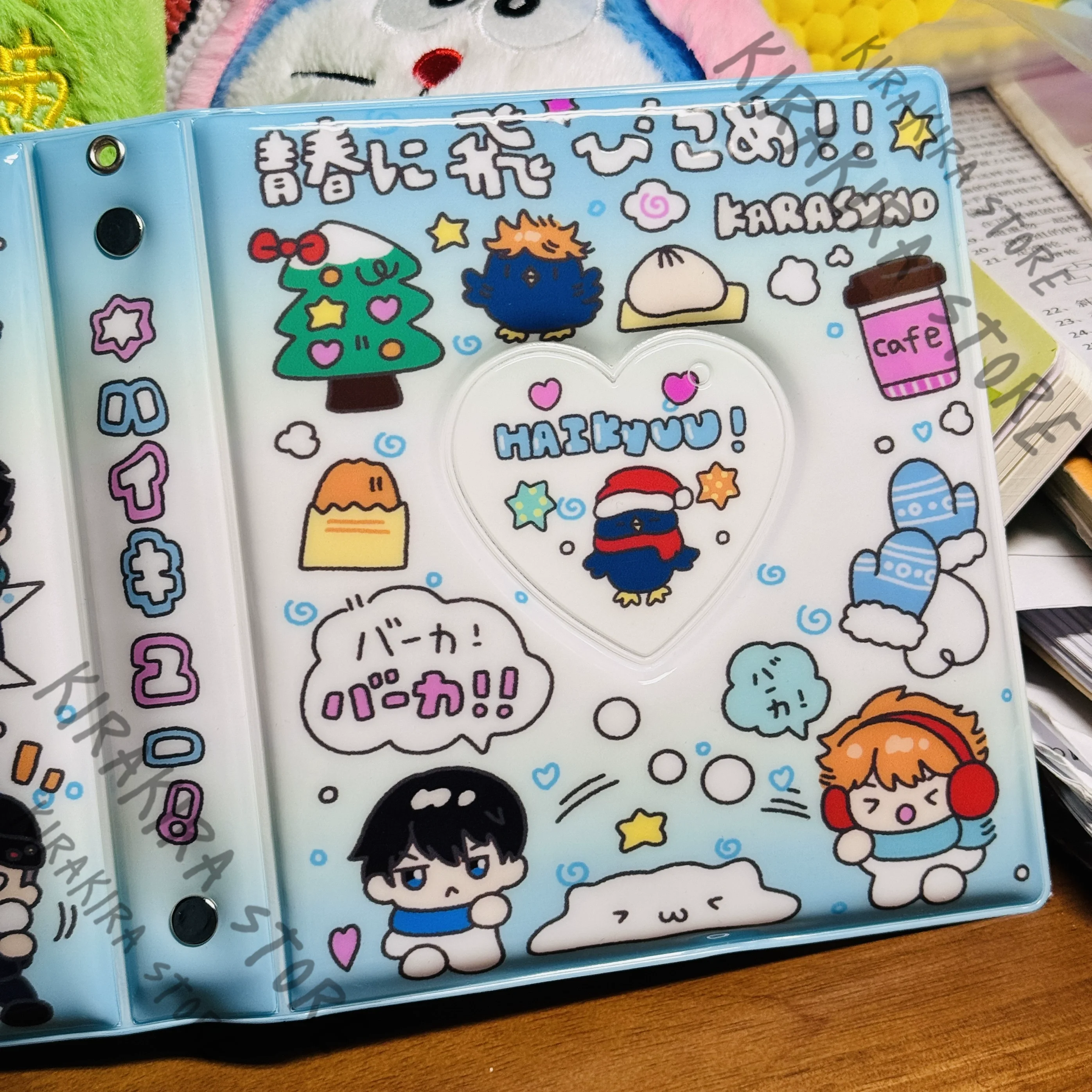 

Haikyuu!! Kei Tsukishima Card Book Kawaii Cards Sleeve Winter Cosplay Anime Protective Storage Bag Accessories 25 Inside Pages