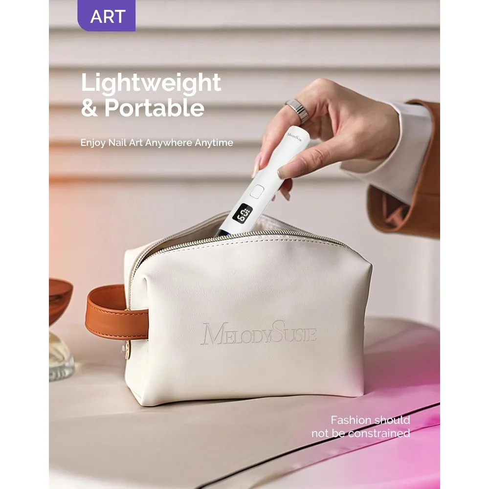 Rechargeable Mini UV LED Nail Lamp Cordless Portable with LCD Display Eye Protection Cover Flash Curing Light for All Soft Gels Rhinestone Glue and Liner Gel view 5