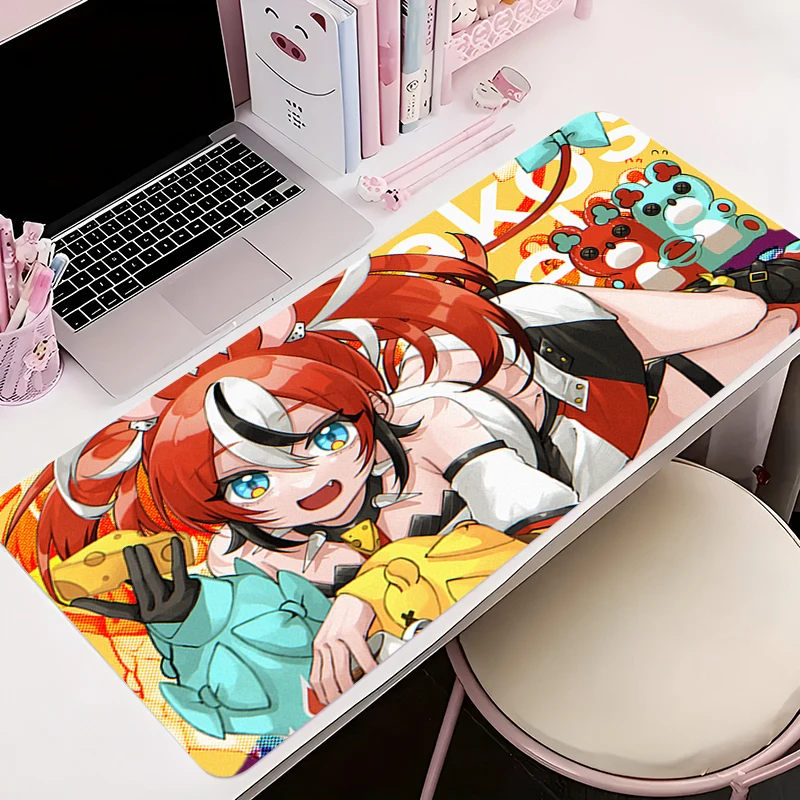 

Office PC Gamer HD Mouse Pad Gaming Accessories Keyboard Mat Anime Anti-slip Mousepad Rubber H-hololive Hakos Baelz Desk Mat
