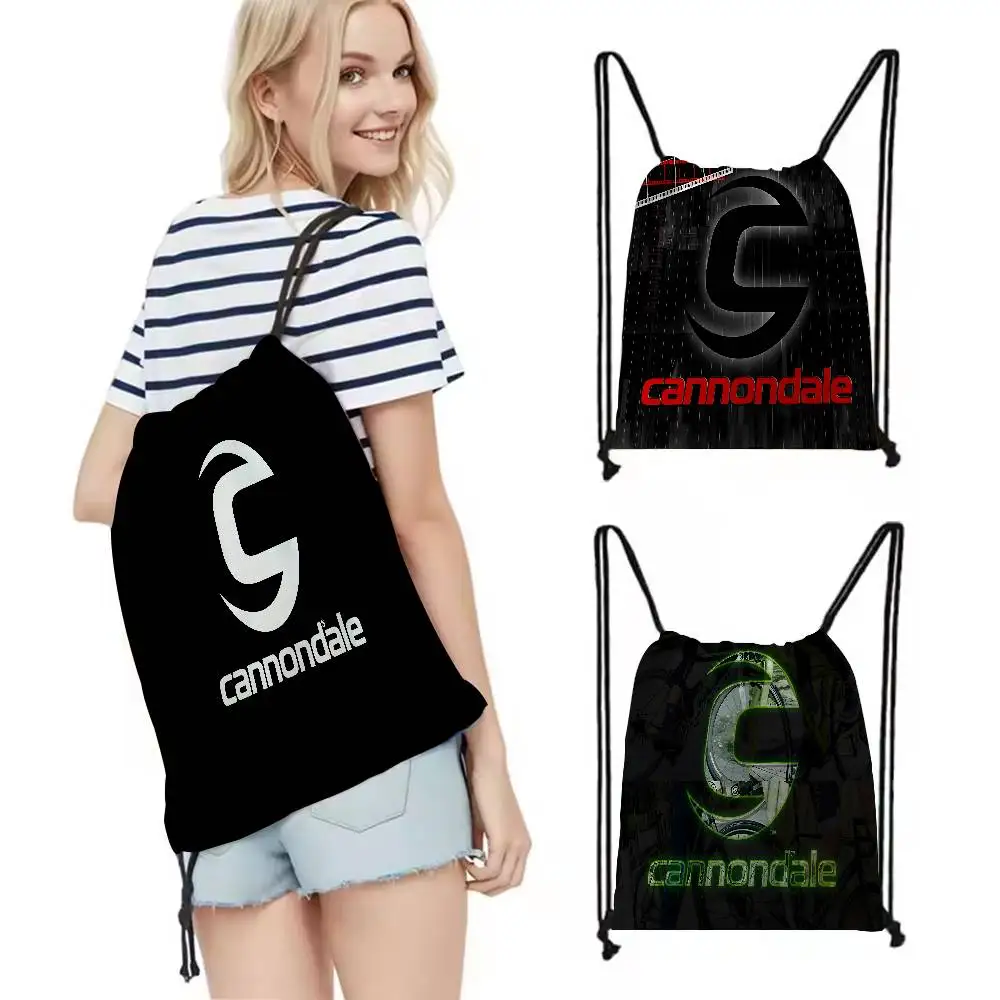 Cannondales Cartoon Drawstring Bags Sports Backpack Gym Sackpack String Bag For Yoga