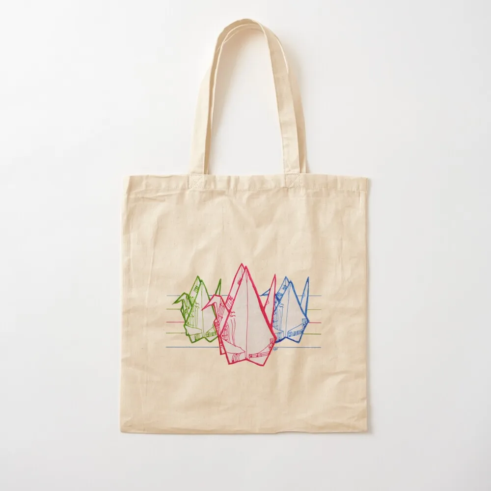 

Origami Music Birds Tote Bag Shopper handbag Canvas woman shopping bag Canvas Tote Bag