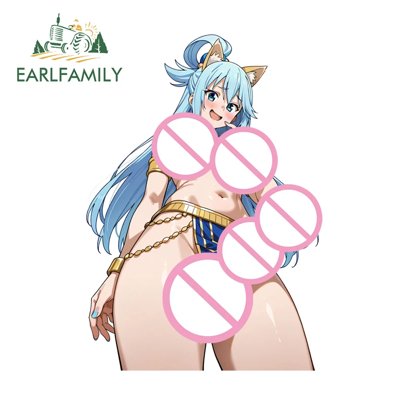 EARLFAMILY Nier2b Succubus Futanari NSFW Car Stickers Adaorable Windshield Rear Decal Sunscreen Vinyl JDM RV Custom Printing