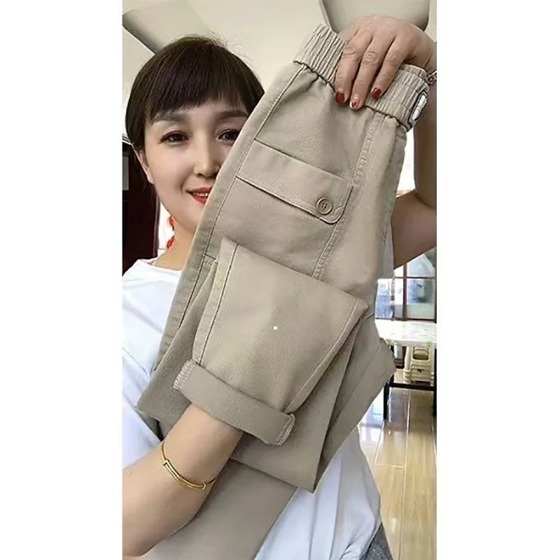 Coréen femmes pantalons printemps automne nouveau 2025 mode taille haute décontractée mince pantalon femme ample Harun pantalon dames pantalon