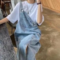 Denim Jumpsuits Women Pant Woman Jeans High Waist Denim Pants Wide Leg Denim Clothing Blue Jeans Vintage Quality Fashion