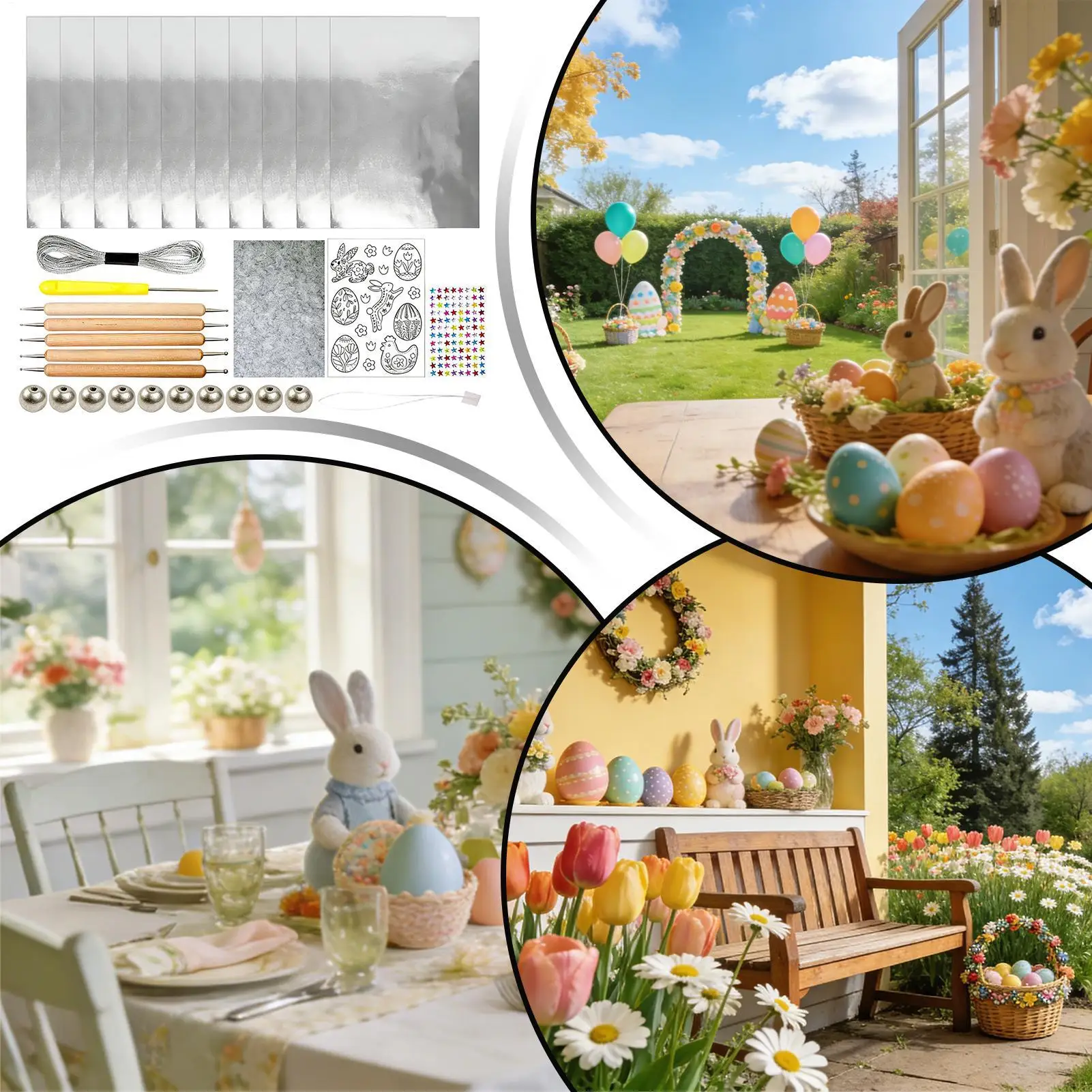 

Набор для творчества из алюминиевой фольги: инструменты для гравировки и росписи, игрушки для тиснения из фольги. Идеально для Пасхи, для всех возрастов, для класса, дома, декора, праздников.