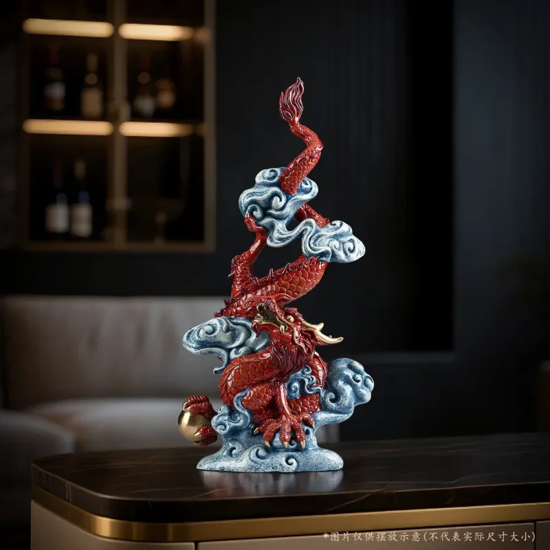 Brass Longteng Sihai Crafts Ornament Home Office Copper Dragon Feilong Zaitian Desktop Craft Gifts Ornament