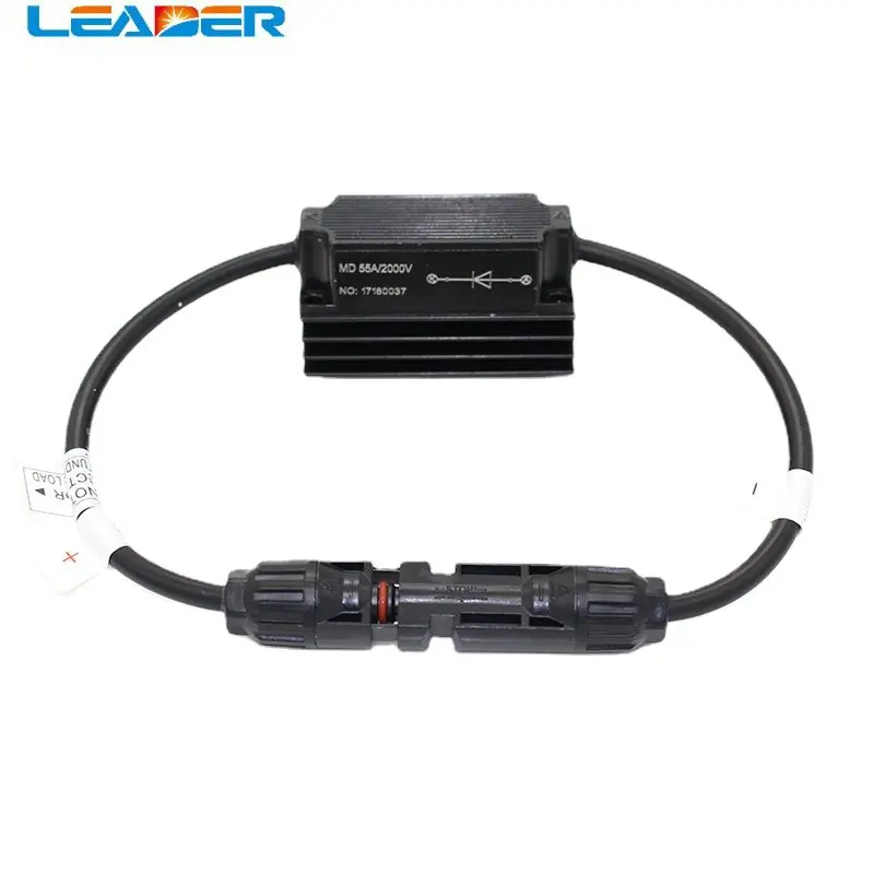 Imagem -02 - Leader 10 Pcs Outdoor Impermeável Diodo Conector 55amp Dc2000v pv Estilo Painel Solar em Linha Conector de Diodo Ip67 para Combiner Box
