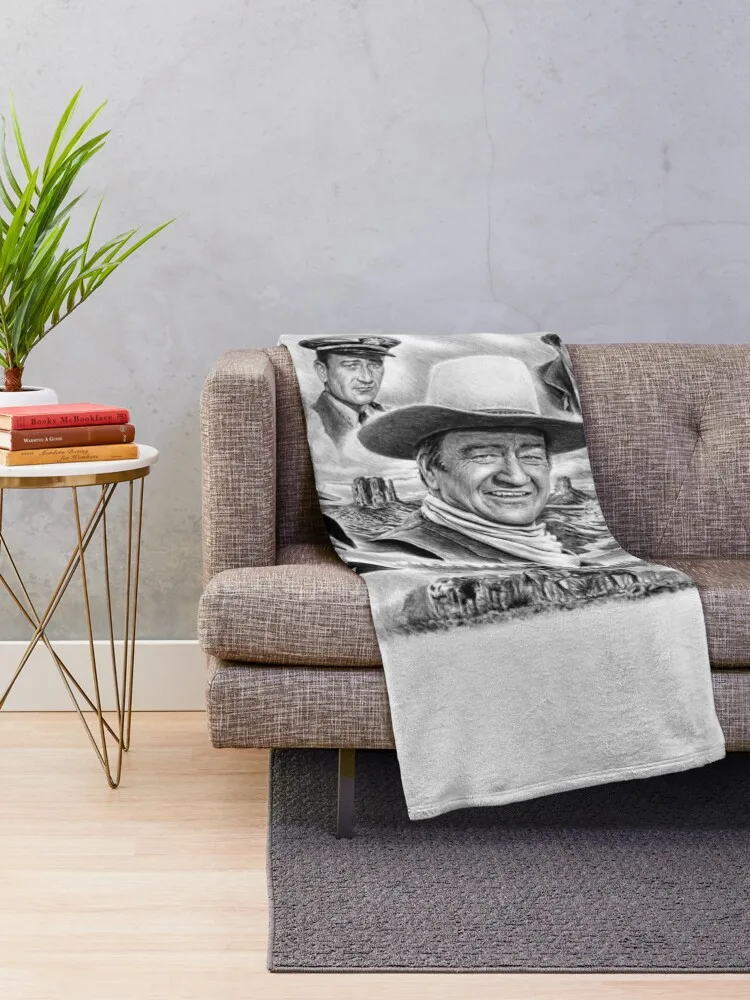 John Wayne Collage Throw Blanket Baby Decorative Sofa Blankets