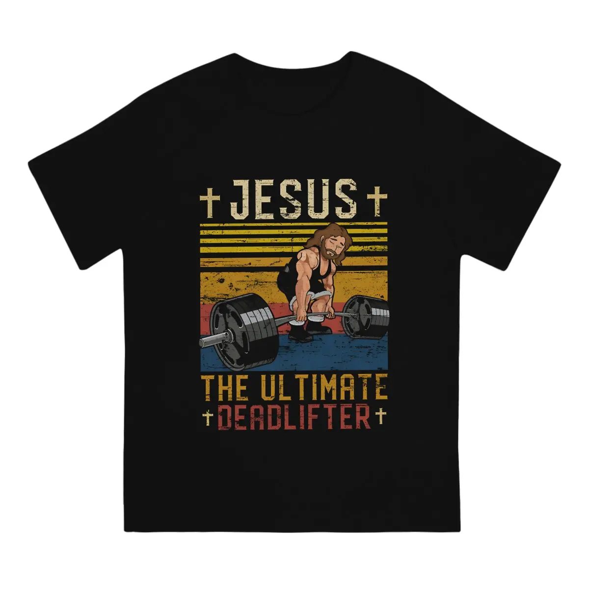 Jesus Ultimate Deadlifter Bodybuilding Gym Sports Crossfit Men T Shirt Grunge O-Neck TShirt Harajuku Tops