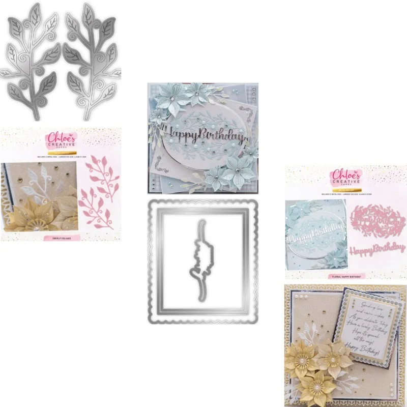 Die et tampons de découpe en métal « Happy Birthday » pour scrapbooking, décoration de fond, bricolage et gaufrage, pour un résultat unique et spécial