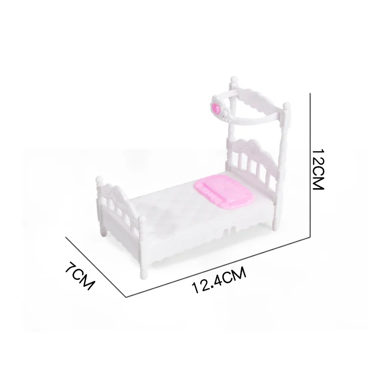 Doll Bed Cradle for 8-10 Inches Dolls Cute Dollhouse Accessories Miniature for 20-3ocm Doll Gift for Doll