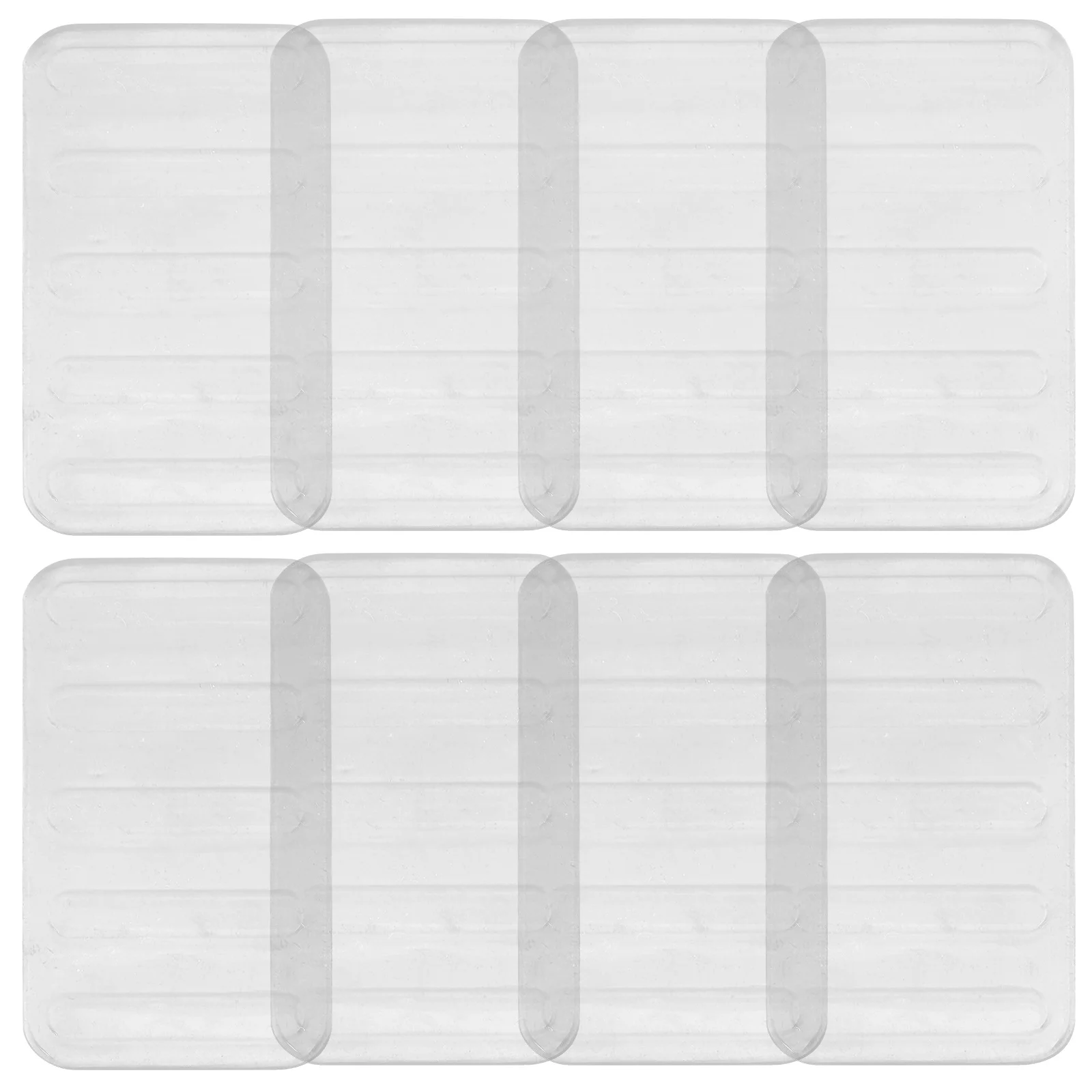 

Набор из 8 прозрачных пластиковых выравнивающих клиньев с ребристым дизайном для мебели, столов, тумб и дверей шкафов