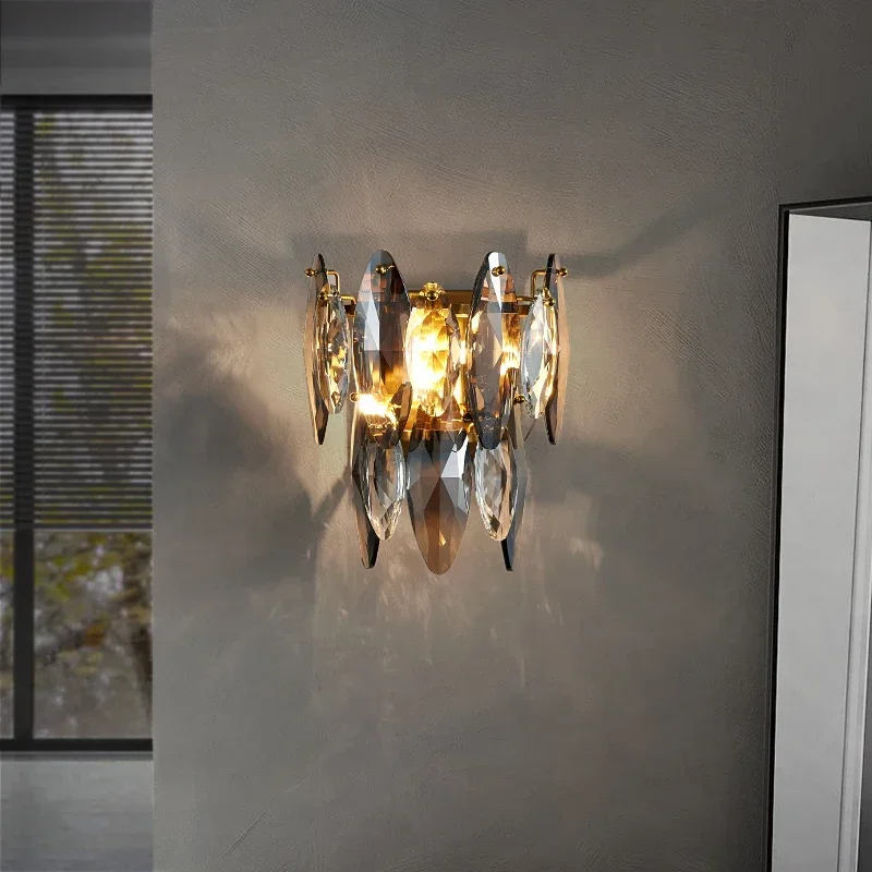 

Modern LED Crystal Wall Lamp - Indoor Home Decor Sconce for Living Room Bedroom Bathroom Corridor - Bedside Lighting