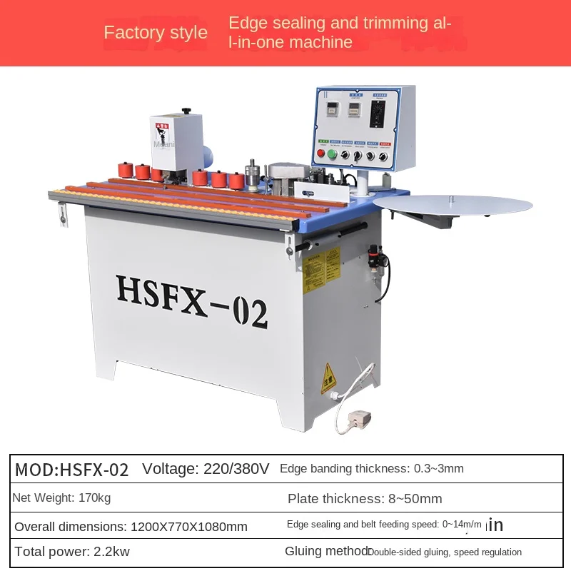 Edge Banding Machine Woodworking Manual Home  Straight Semi-automatic Board Cabinet Wardrobe Edge Banding Machine