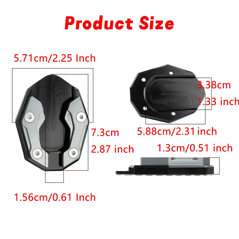 For YAMAHA YZF R15 R-15 YZFR15 Motorcycle Kickstand Support Cover Enlarge Pad Extension Plate Parking Side Stand Accessories
