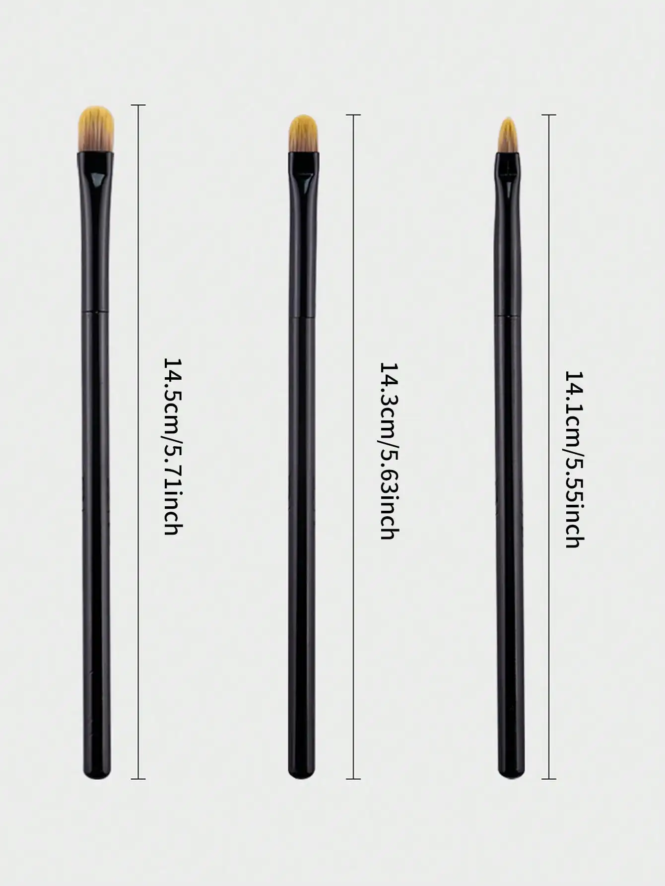 3Pcs Concealer Makeup Brush Set Soft Synthetic Bristles For Concealer Eyeshadow Blemish Spot Cover Detail Eye Face Cosmetic Tool