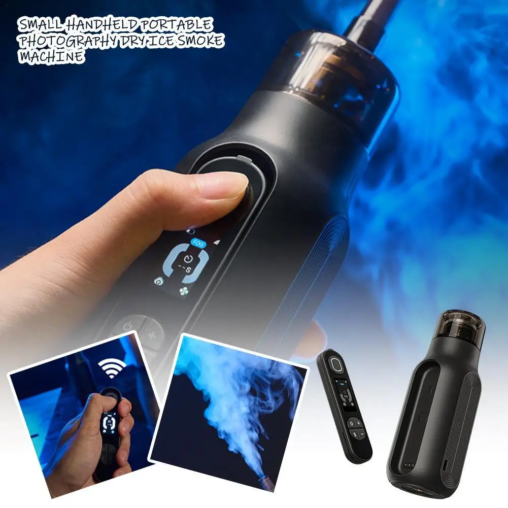 Portable Handheld Photography Short Video Fog Maker Live Video Dry Ice Smoke Machine With Remote Control For Film Productions