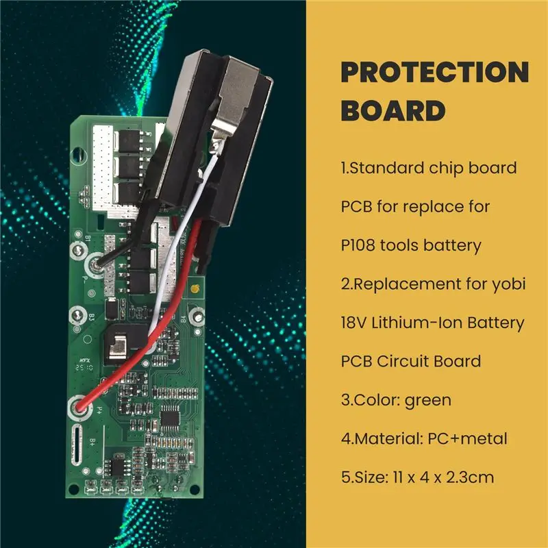 ABJO-2X Li- Battery Charging Protection Circuit Board PCB Replacement For Ryobi 18V P108 RB18L40 Multimeter Multitool