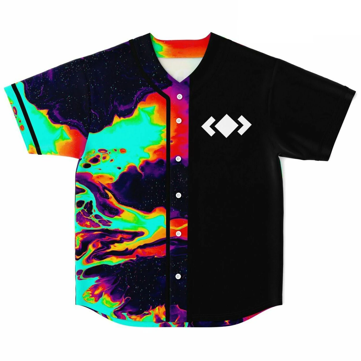 Madeon Merch Colorful and splendid Baseball Jersey Men/Women Casual Thin button Baseball uniform Oil Slick Custom Jersey