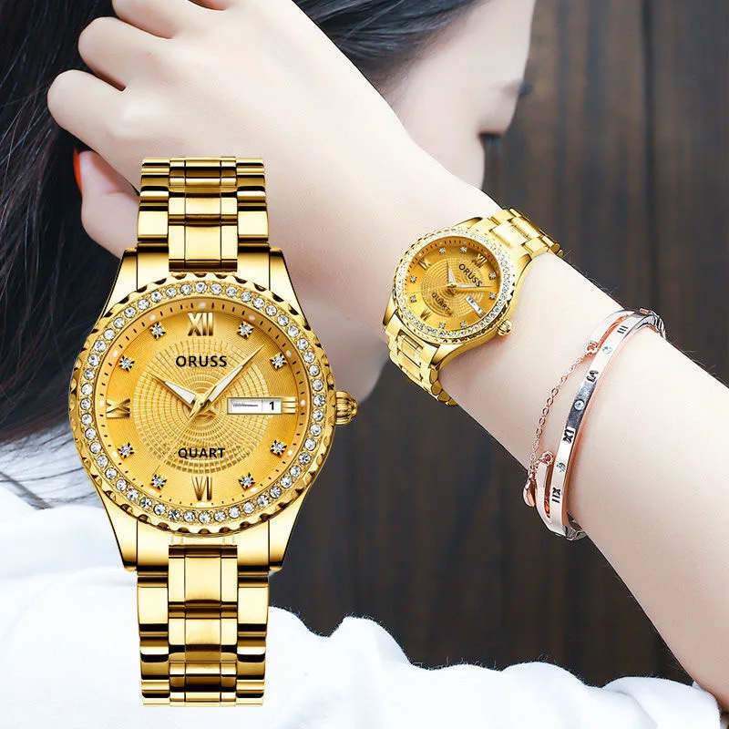 Swiss Brand Automatic Mechanical Watch Luminous Calendar Watch Men's Korean-Style Couple Non-Mechanical Female Student Waterproo