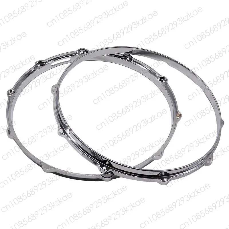 14-Inch 10-Hole Silver Die-Cast Aluminum Alloy Drum Hoop High Precision For Snare Tom Jazz Drum Kit Accessories
