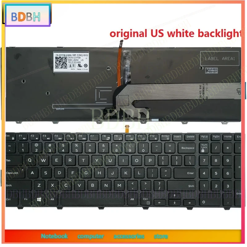 US/UK/Spanish SP/Czech CZ/Latin LA laptop keyboard FOR Dell Inspiron 15 5000 5758 5543 5548 5542 5552 5759 5551 5755 5555 5558