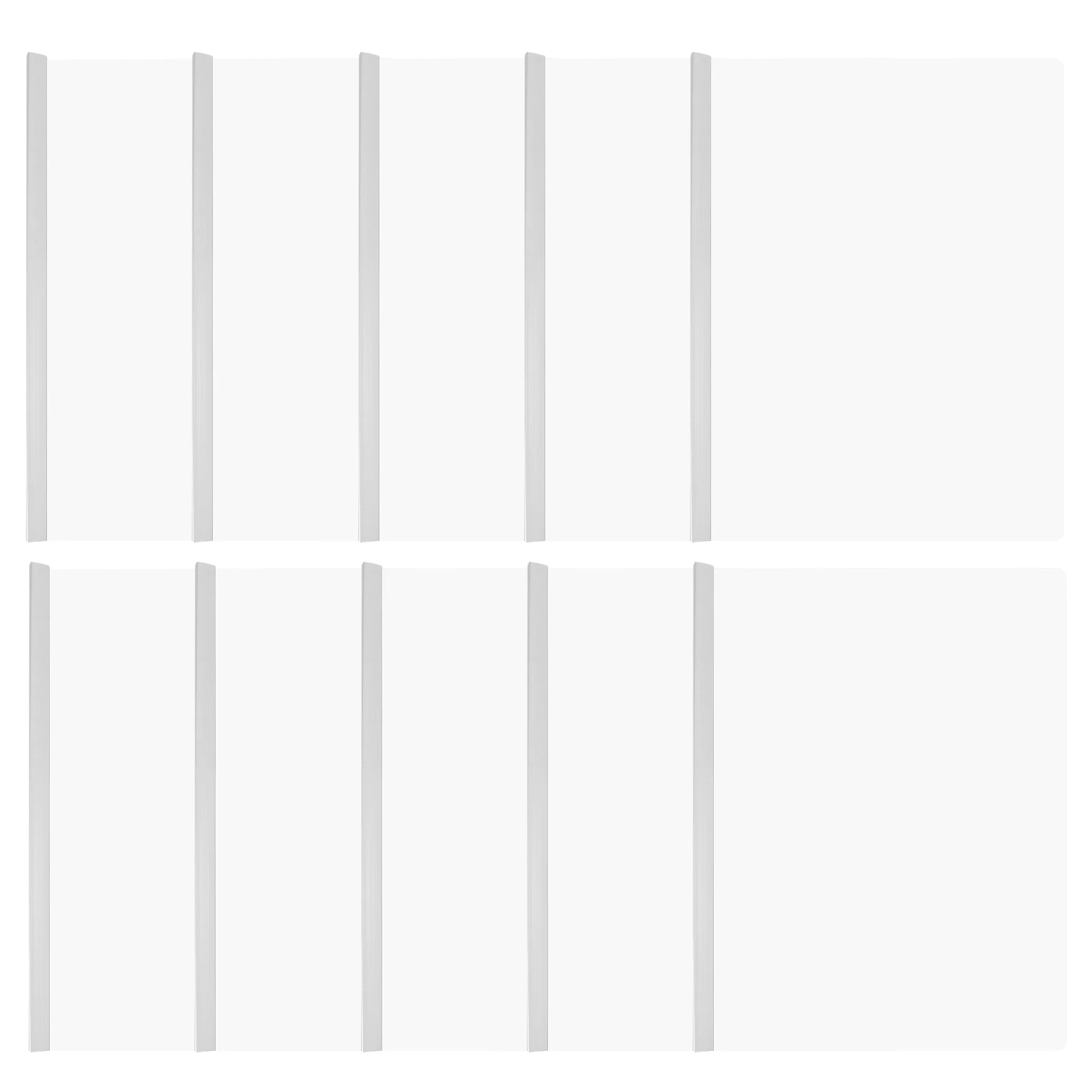 

10pcs Plastic File Folders Transparent A4 Rod Clamps Document Organizer Storage Clamps File Holder Anti Splashing