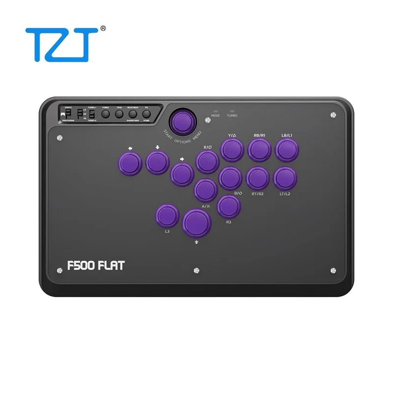 Controlador TZT-Mayflash F500 Arcade, Flat All Button, Controlador de jogo com layout, apto para Hitbox, PS4, Xbox