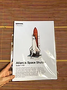 1:150 Space Shuttle Atlantis Space Rocket DIY 3D kertas Puzzle kartu Model bangunan set mainan konstruksi Model mainan edukasi