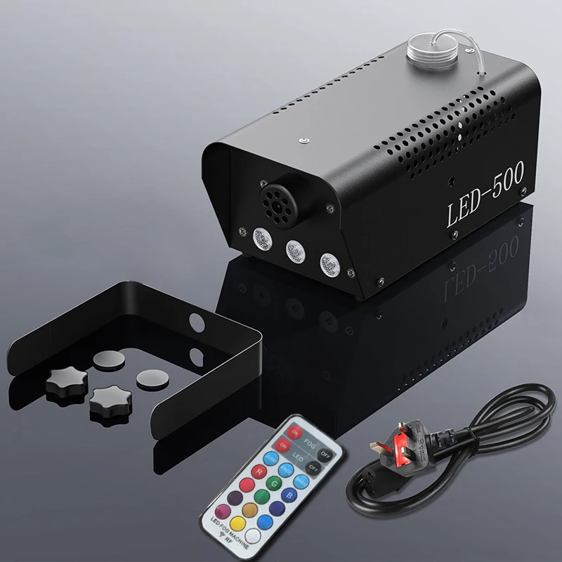 

Uponelite 500W Smoke Machine RGB 3 LED Mixed Color Fog Machine with Remote Control Stage Smoke Ejector for Christmas