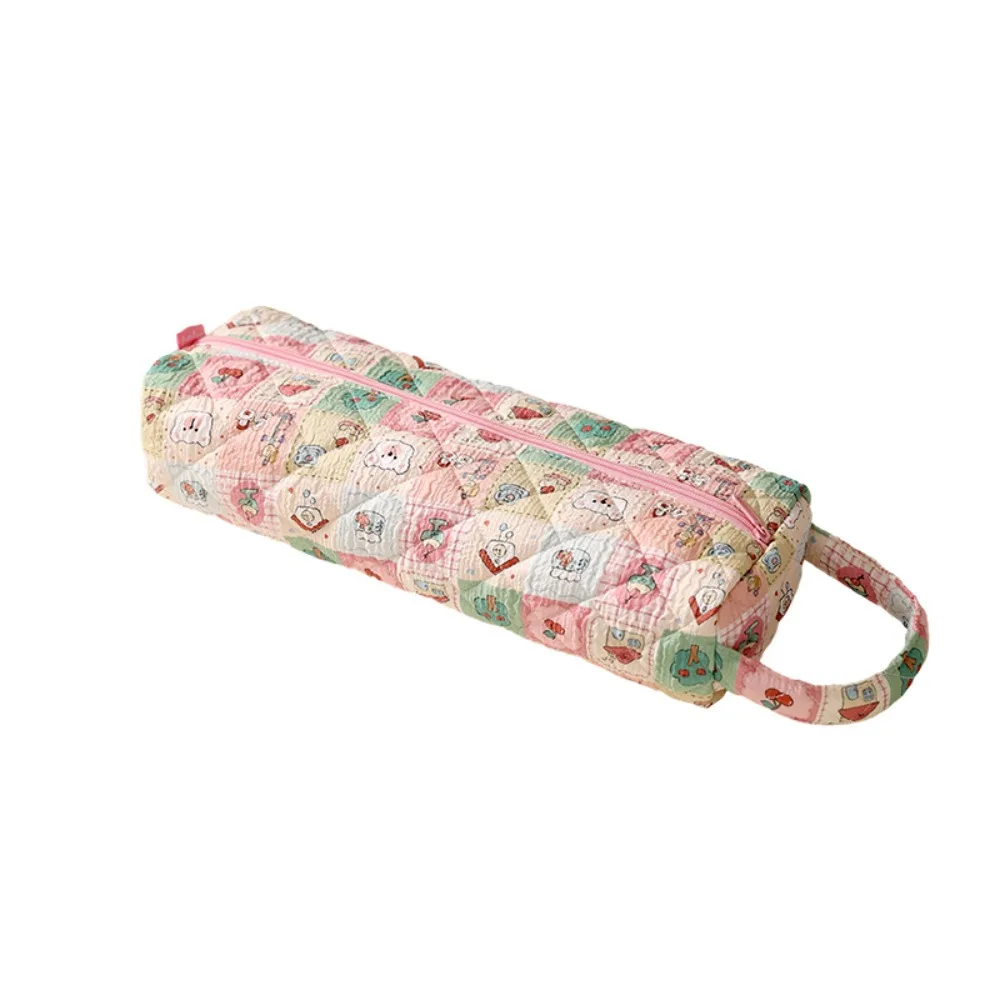 

Sweet Hair Dryer Storage Bag Flower Pattern Large Capacity Curler Storage Bag Leopard with Handle Cosmetic Bag