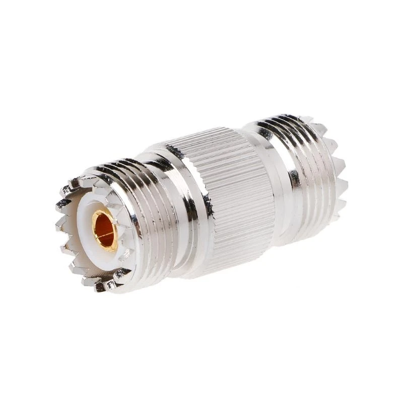 K3NB UHF PL-259 SO-239 Female To UHF Female RF Straight Connector Adapter Nickel