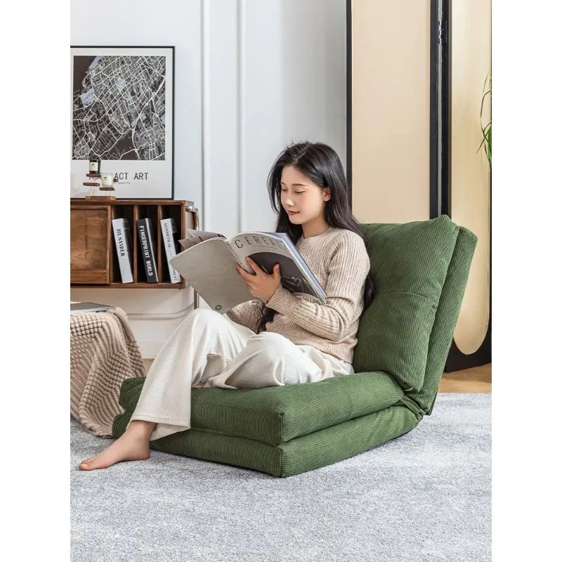 Autumn and winter lazy sofa tatami bay window back chair folding seat single removable and washable balcony bedroom recliner