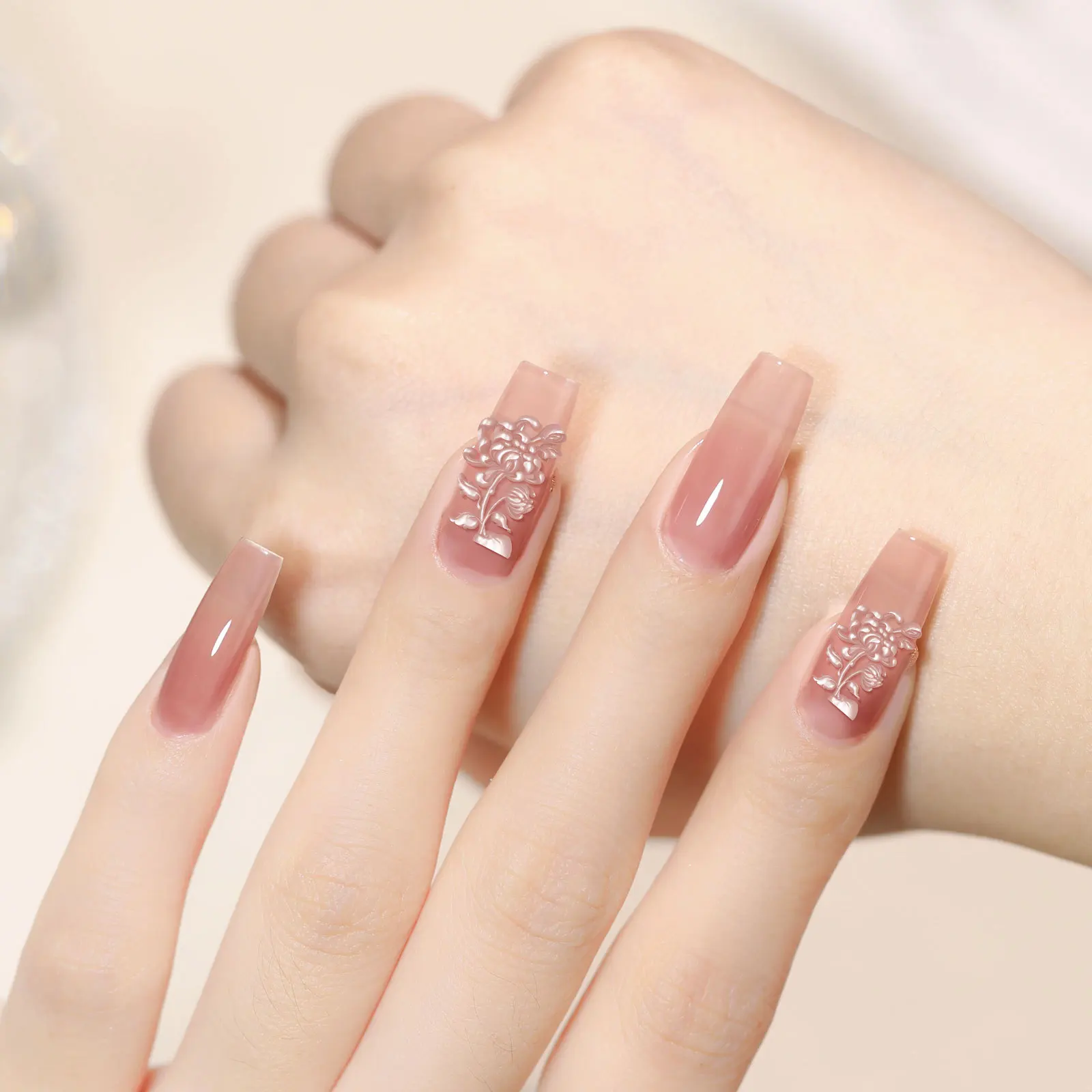 

2Pcs Nail Decoration Molds Silicone DIY Delicate Design Various Patterns Practical Long Lasting Nail Templates