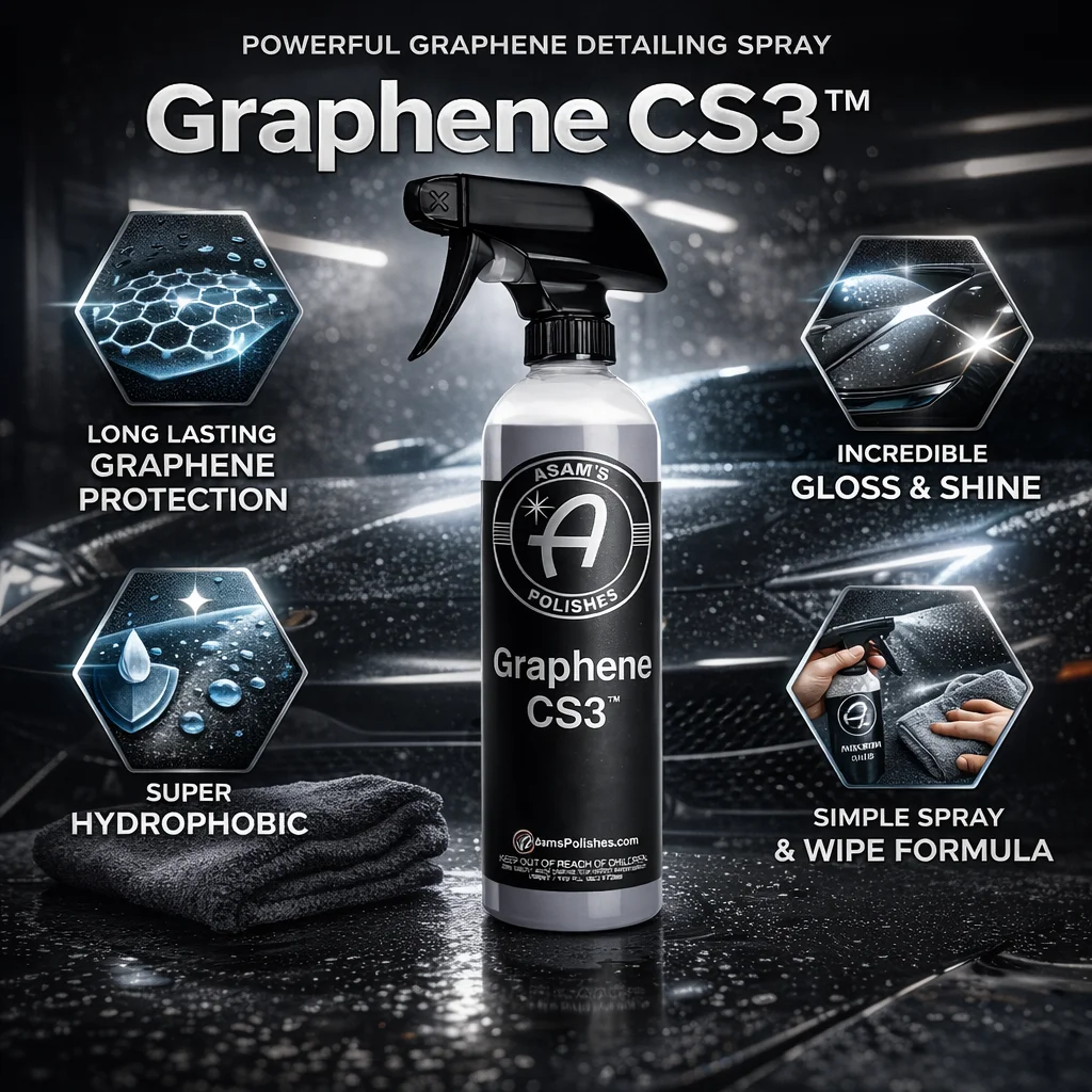 Graphene CS3 Quick Detail Spray 16 Oz – Premium Car Coating Spray with Extreme Gloss & Water Beading Effect