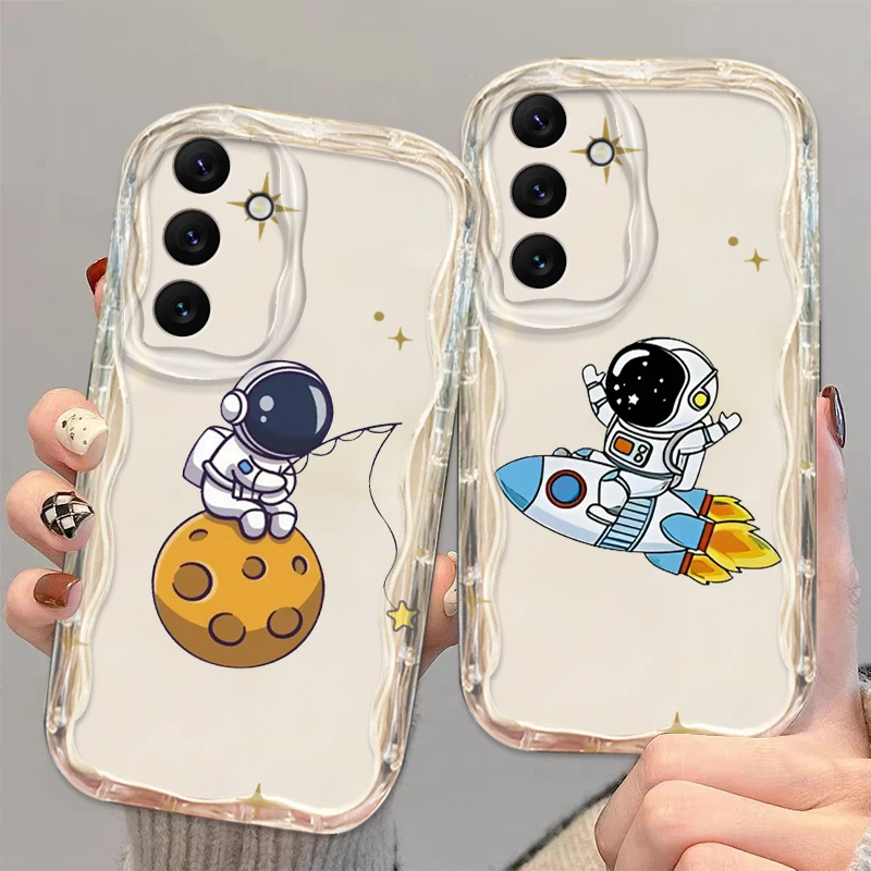 

Moon Space Star Astronaut For Samsung A55 A54 A53 A52 A35 A34 A33 A32 A25 A24 A23 A22 A21S A15 A13 A14 5G Wave Oil Back