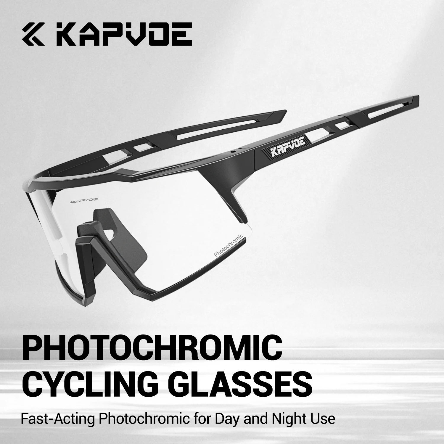 Kapvoe Photochrome Wanderbrille Fahrradbrille UV400 MTB Klare Mountainbike-Fahrradsonnenbrille für Männer Frauen Sportbrille