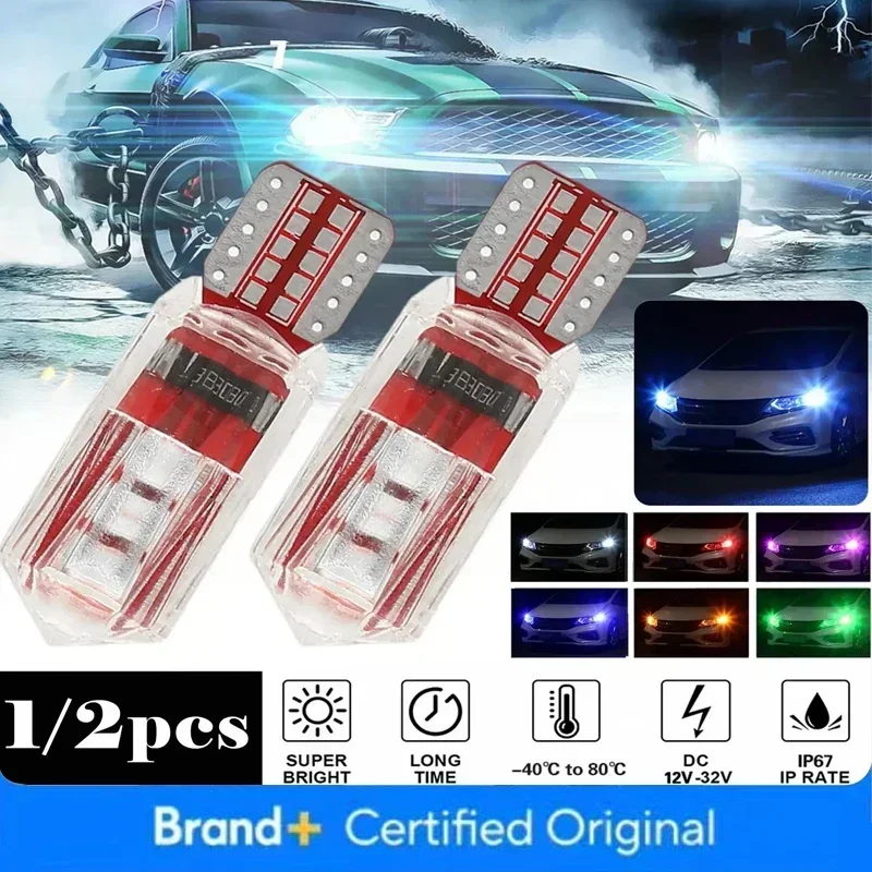 New 1/2pcs Width Light Modified Car Led Lens T10 Small Light Bulb Super Bright Car Exterior Lights Running Lights General H11 H7
