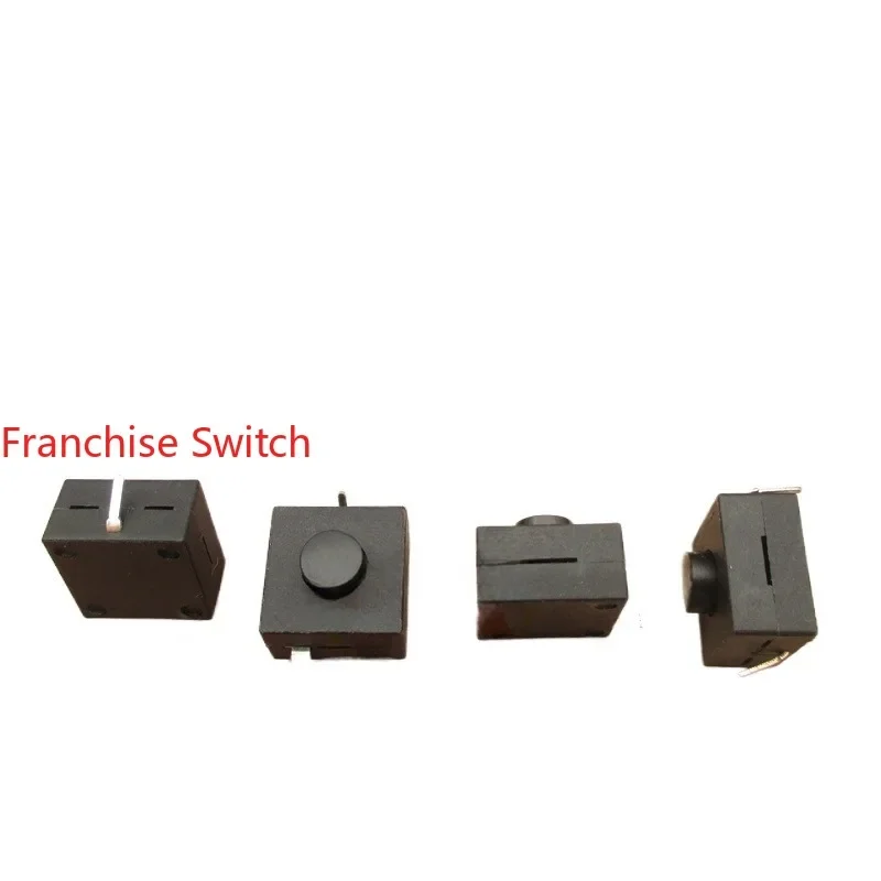 50PCS Strong Light LED Flashlight Switch Button 12x12mm Square 2-foot  Middle Tail Accessory Assembly 