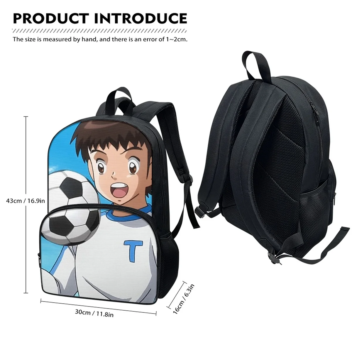 FORUDESIGNS Anime Captain Tsubasa tornistry gimnazjalistów podstawowe praktyczne plecaki do podróży klasowych wygodne