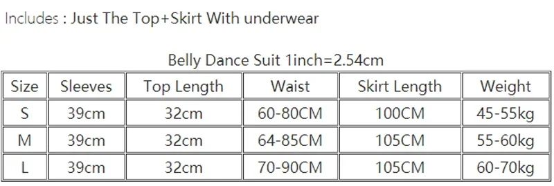 Belly Dance Training Clothes Set Women Belly Dancing Top+long Skirt 2pcs Oriental Clothing Suit Girl\'s Dance Wear Outfit S,M,L