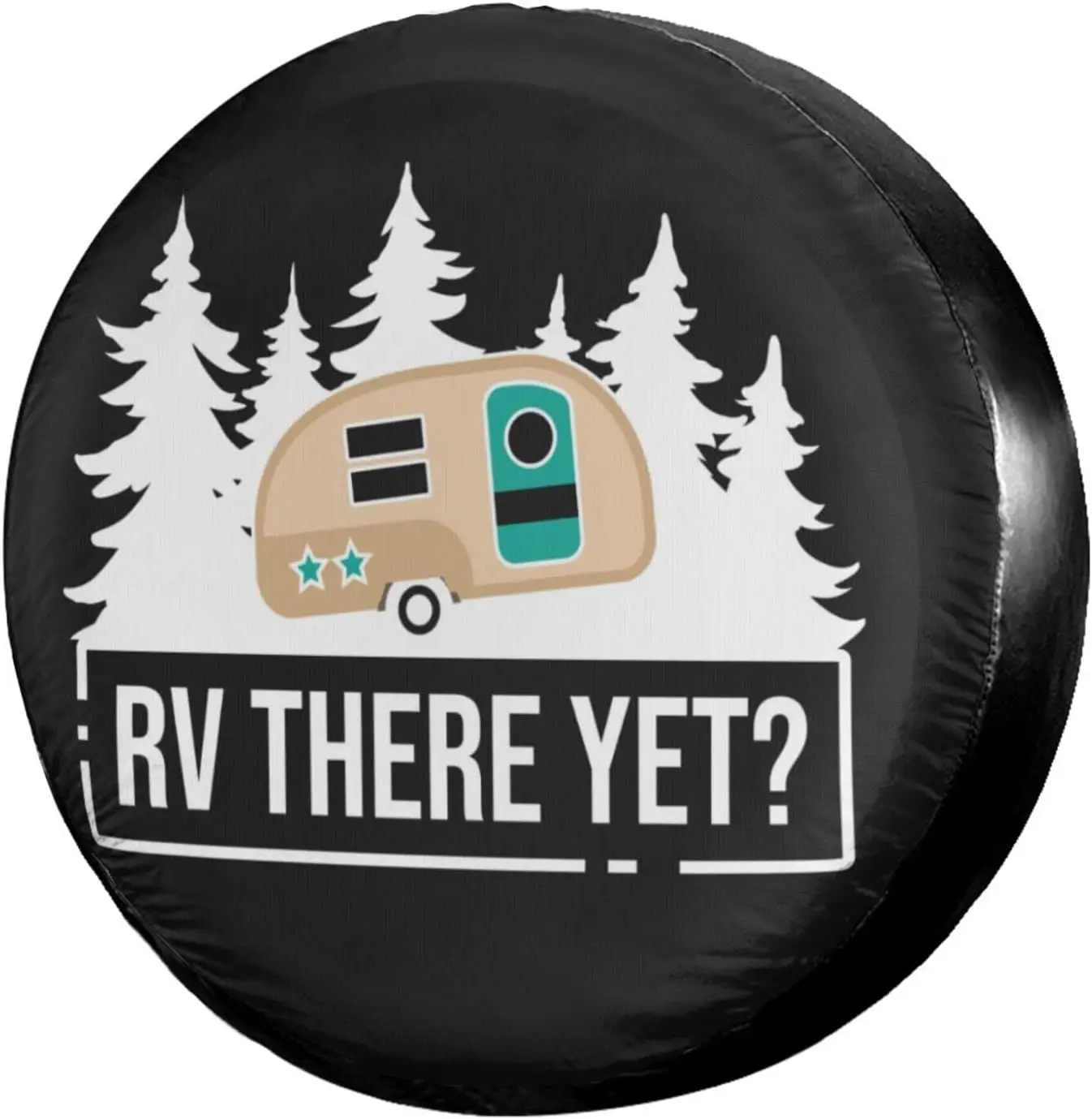 

Rv There Yet Forest Camping Spare Tire Cover Dust-Proof Wheel Tire Cover Fit Trailer RV SUV and Many Vehicle 15 In Wheel Cover