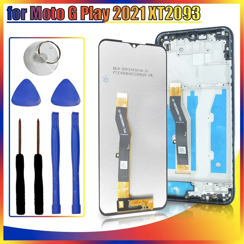 New LCD for Motorola Moto G Play 2021 XT2093 XT2093DL LCD Display Touch Screen Digitizer Replacement for Moto G Play 2021