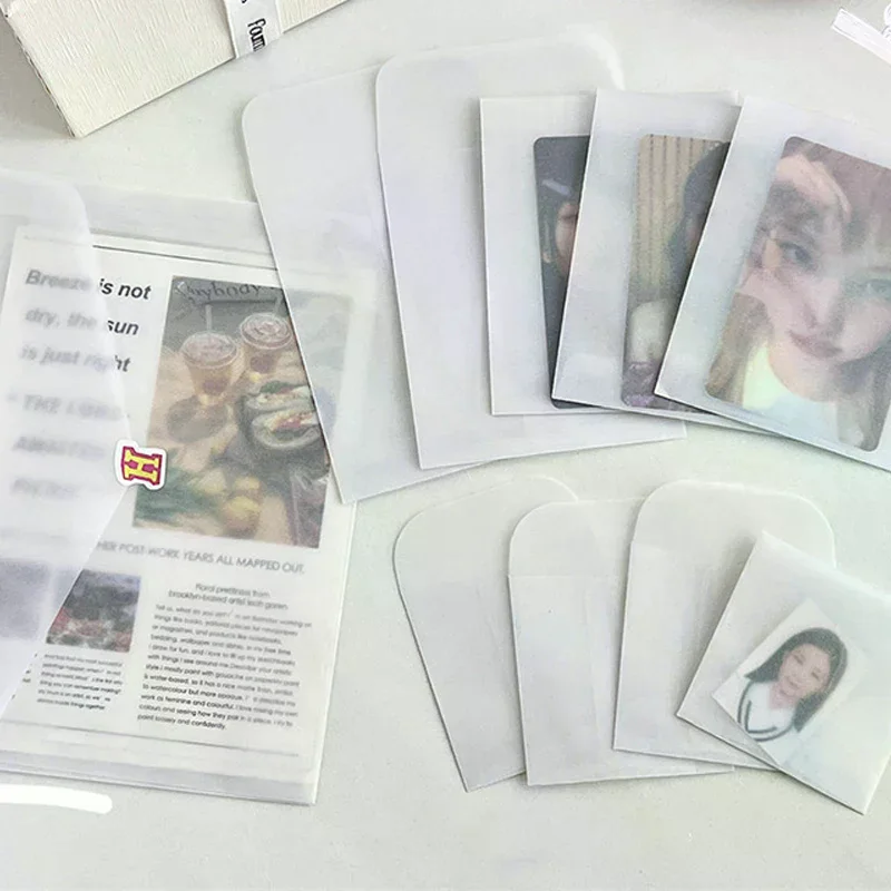 10PCS Semi-transparent Sulfuric Acid Paper Envelopes For DIY Postcard Card Storage Bag Wedding Invitation Gift Packing Bag