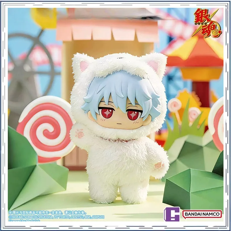 BANDAI GINTAMA Sakata Gintoki Shimura Shinpachi Blind Box Vinyl Soft Pendant Costume Trendy Toys Gift Ornament Periphery