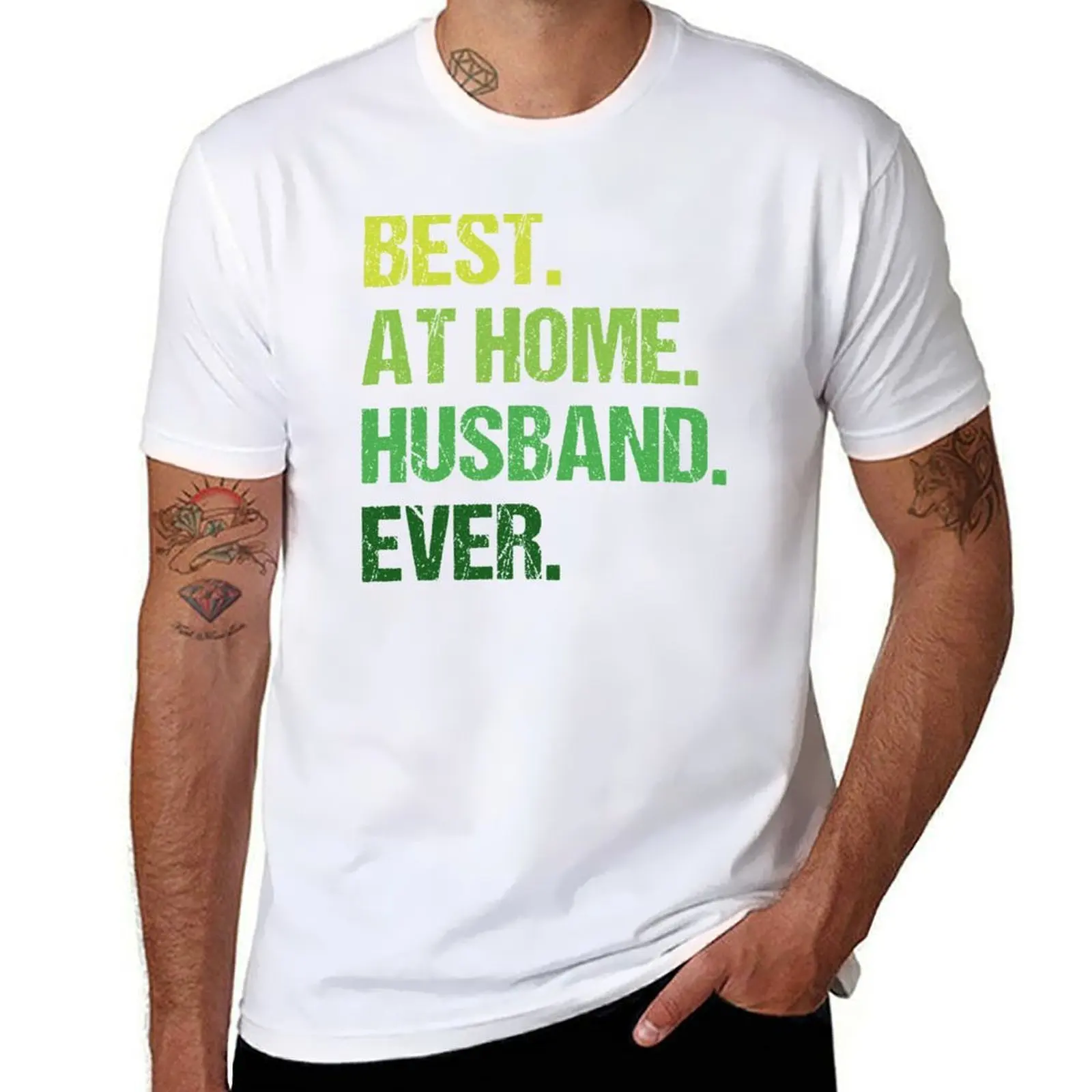

Best At Home Husband Ever Distressed T-Shirt man t shirt designer cotton t shirts man 100% T-Shirt