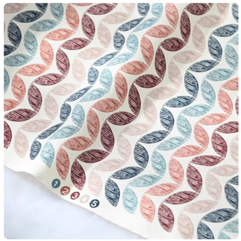 

Retro Leaves Plain Pure Cotton Fabric, Handmade DIY Bag Garment Cloth Material, CR-184